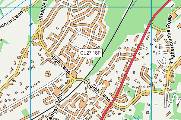 GU27 1SP map - OS VectorMap District (Ordnance Survey)