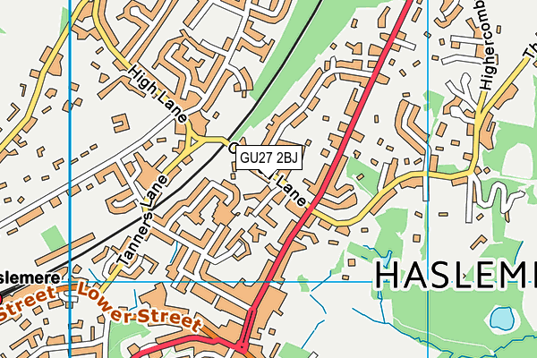 GU27 2BJ map - OS VectorMap District (Ordnance Survey)