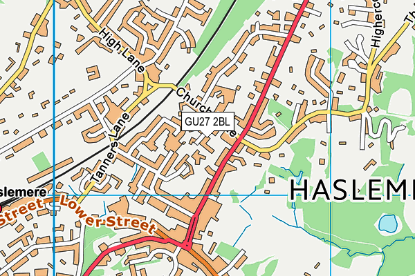 GU27 2BL map - OS VectorMap District (Ordnance Survey)