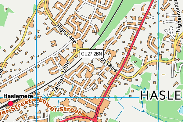 GU27 2BN map - OS VectorMap District (Ordnance Survey)