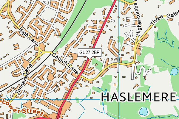 GU27 2BP map - OS VectorMap District (Ordnance Survey)