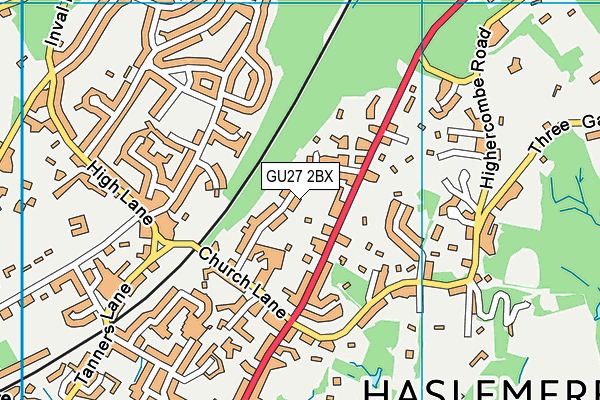 Map of THE CARLTONS (HASLEMERE) MANAGEMENT LIMITED at district scale