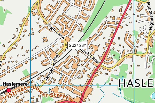 GU27 2BY map - OS VectorMap District (Ordnance Survey)