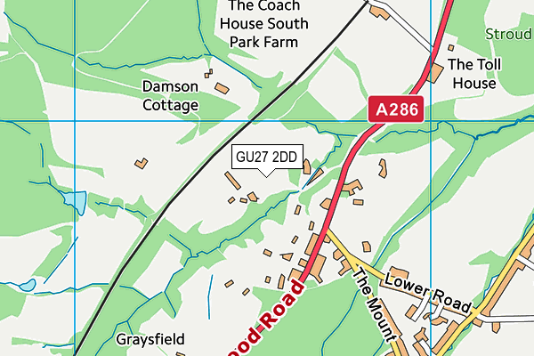 GU27 2DD map - OS VectorMap District (Ordnance Survey)