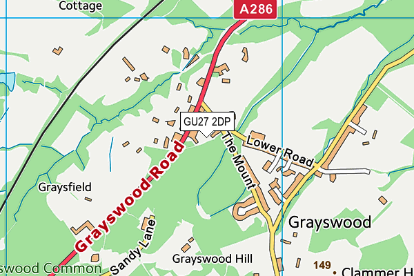 GU27 2DP map - OS VectorMap District (Ordnance Survey)