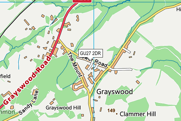 Grayswood Church of England (Aided) Primary School map (GU27 2DR) - OS VectorMap District (Ordnance Survey)