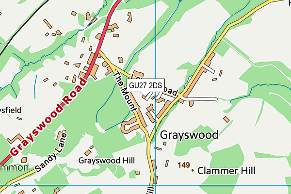 GU27 2DS map - OS VectorMap District (Ordnance Survey)