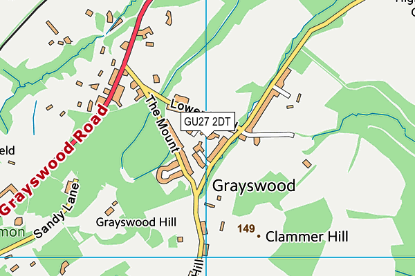 GU27 2DT map - OS VectorMap District (Ordnance Survey)