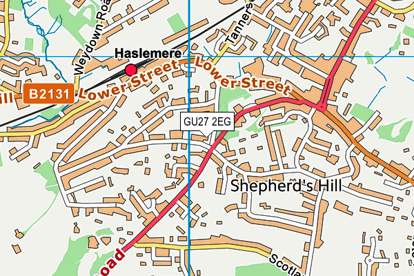 GU27 2EG map - OS VectorMap District (Ordnance Survey)