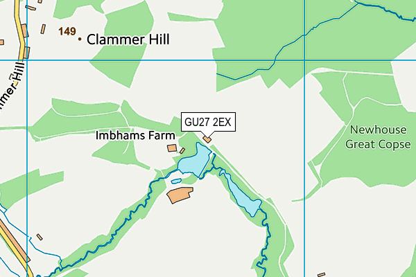 GU27 2EX map - OS VectorMap District (Ordnance Survey)