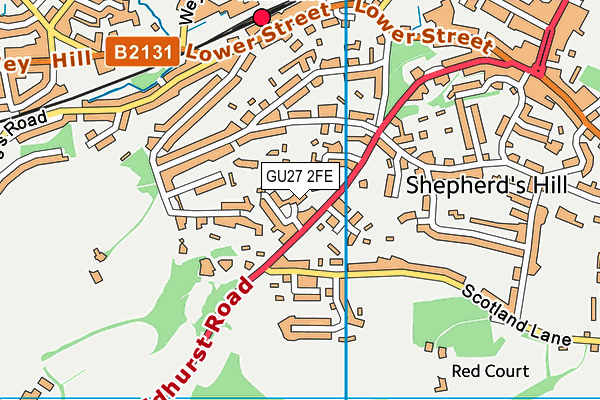 GU27 2FE map - OS VectorMap District (Ordnance Survey)