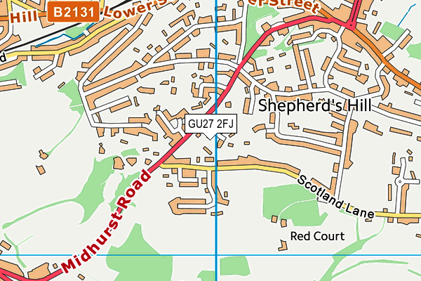 GU27 2FJ map - OS VectorMap District (Ordnance Survey)