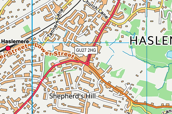 GU27 2HG map - OS VectorMap District (Ordnance Survey)
