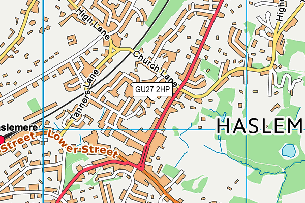 GU27 2HP map - OS VectorMap District (Ordnance Survey)