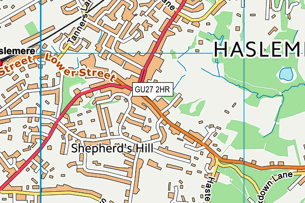 GU27 2HR map - OS VectorMap District (Ordnance Survey)