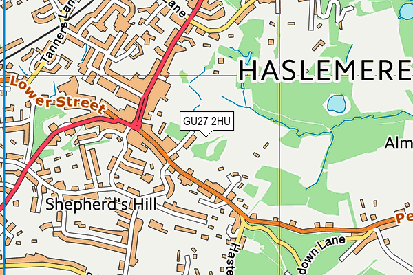 GU27 2HU map - OS VectorMap District (Ordnance Survey)