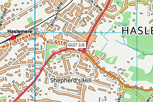GU27 2JS map - OS VectorMap District (Ordnance Survey)