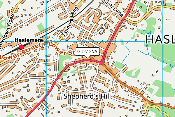 GU27 2NA map - OS VectorMap District (Ordnance Survey)