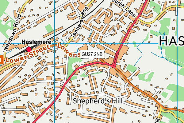 GU27 2NB map - OS VectorMap District (Ordnance Survey)