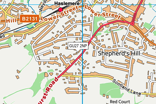 GU27 2NP map - OS VectorMap District (Ordnance Survey)