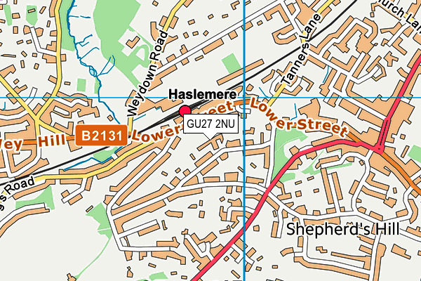 GU27 2NU map - OS VectorMap District (Ordnance Survey)