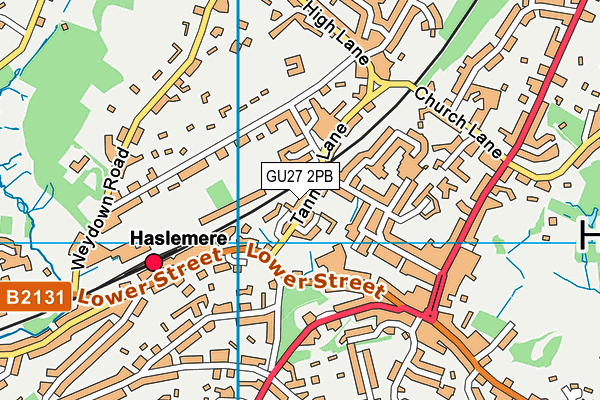 GU27 2PB map - OS VectorMap District (Ordnance Survey)