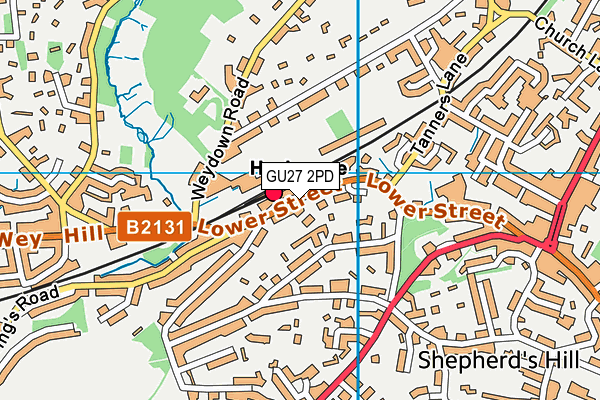 GU27 2PD map - OS VectorMap District (Ordnance Survey)