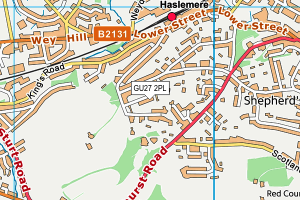 GU27 2PL map - OS VectorMap District (Ordnance Survey)