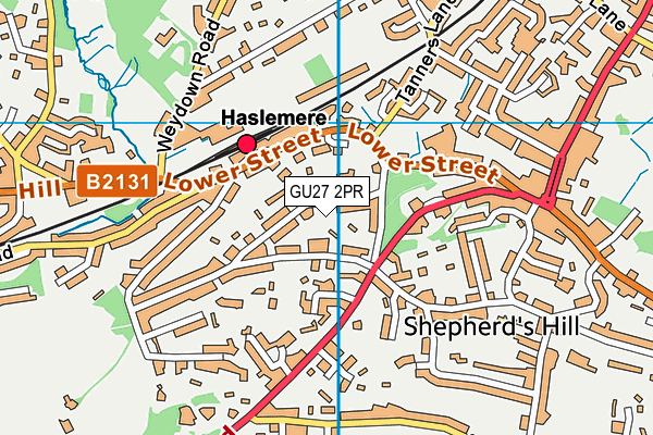 GU27 2PR map - OS VectorMap District (Ordnance Survey)