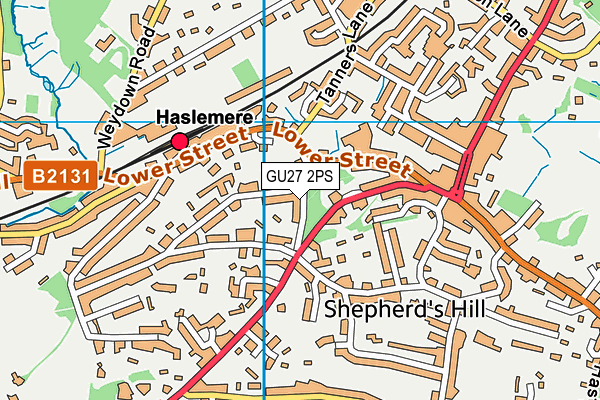 GU27 2PS map - OS VectorMap District (Ordnance Survey)