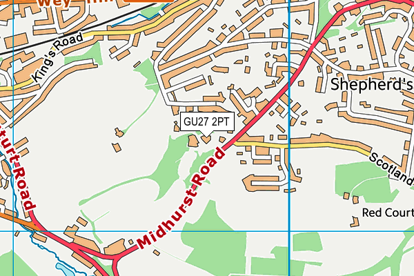 GU27 2PT map - OS VectorMap District (Ordnance Survey)