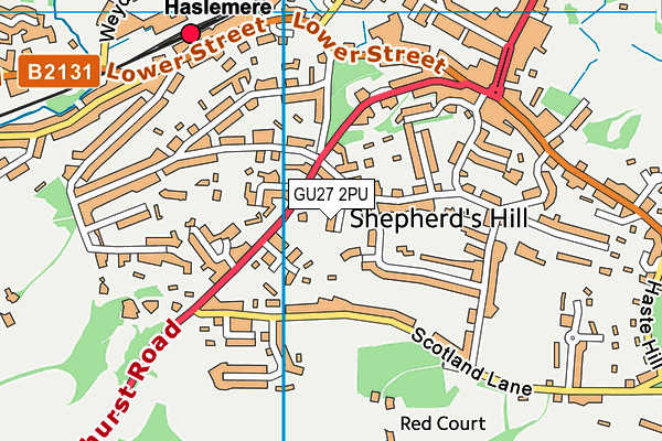 GU27 2PU map - OS VectorMap District (Ordnance Survey)