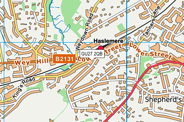 GU27 2QB map - OS VectorMap District (Ordnance Survey)