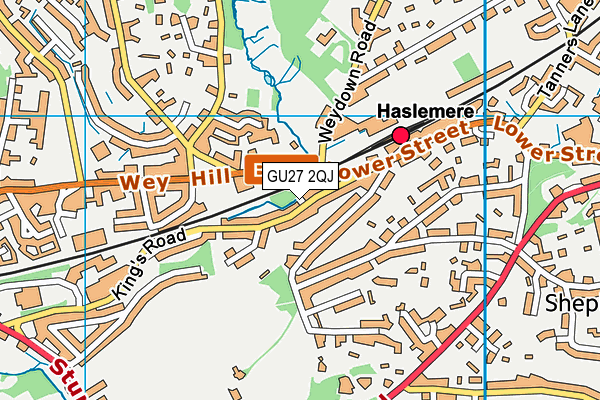 GU27 2QJ map - OS VectorMap District (Ordnance Survey)