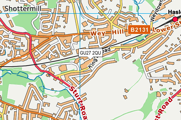 GU27 2QU map - OS VectorMap District (Ordnance Survey)