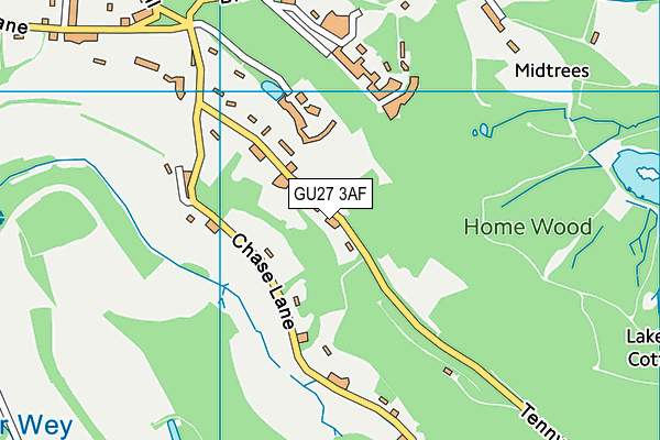 GU27 3AF map - OS VectorMap District (Ordnance Survey)