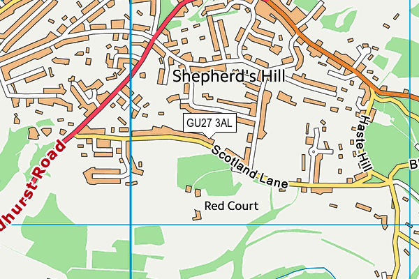 GU27 3AL map - OS VectorMap District (Ordnance Survey)