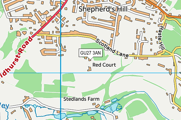 GU27 3AN map - OS VectorMap District (Ordnance Survey)