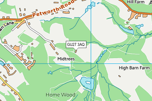 GU27 3AQ map - OS VectorMap District (Ordnance Survey)