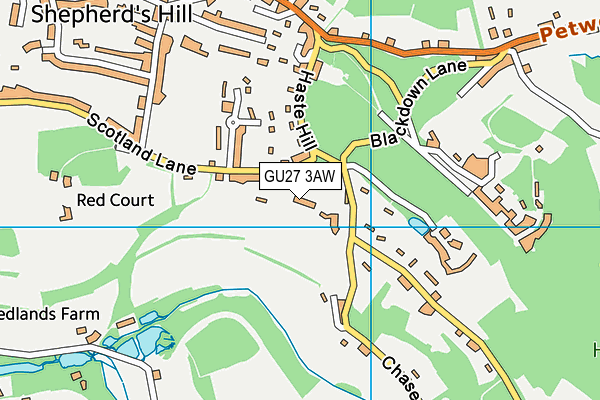 GU27 3AW map - OS VectorMap District (Ordnance Survey)