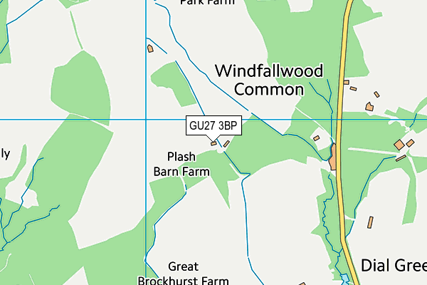 GU27 3BP map - OS VectorMap District (Ordnance Survey)