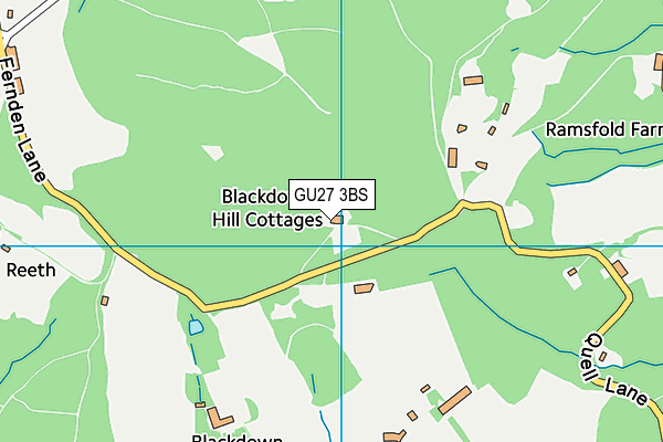 GU27 3BS map - OS VectorMap District (Ordnance Survey)