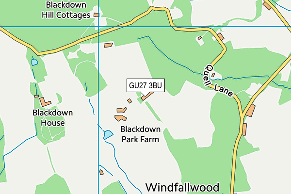 GU27 3BU map - OS VectorMap District (Ordnance Survey)