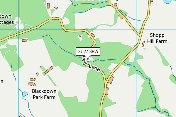 GU27 3BW map - OS VectorMap District (Ordnance Survey)