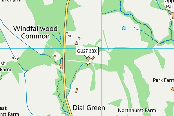 GU27 3BX map - OS VectorMap District (Ordnance Survey)