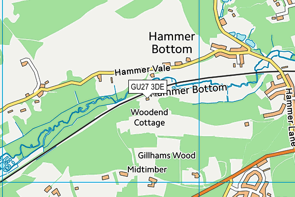 GU27 3DE map - OS VectorMap District (Ordnance Survey)