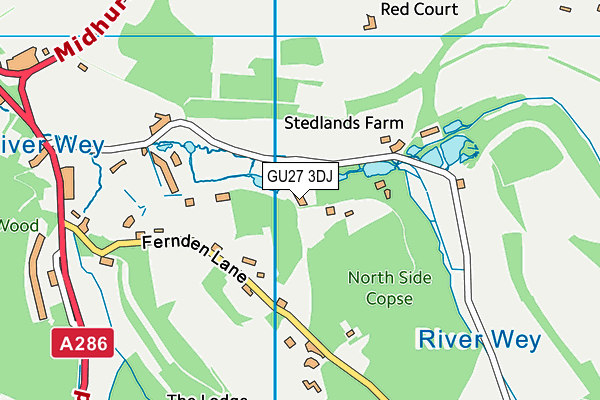 GU27 3DJ map - OS VectorMap District (Ordnance Survey)