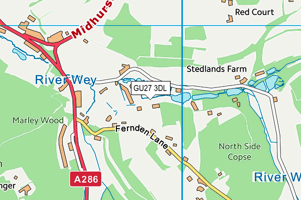 GU27 3DL map - OS VectorMap District (Ordnance Survey)