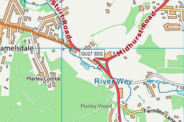 GU27 3DQ map - OS VectorMap District (Ordnance Survey)