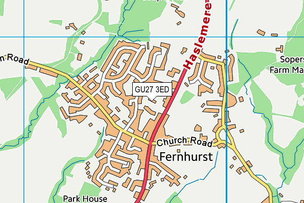 GU27 3ED map - OS VectorMap District (Ordnance Survey)